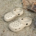 thumbnail image 6 of Rokment Womens Mens Clogs with Back Straps Wide Width Comfortable Quick Drying Closed Toe Orthopedic Walking Slip on Slippers Garden Shoes Barefoot Water Sandals for Beach Khaki Size 8.5, 6 of 7