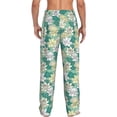 thumbnail image 2 of Bixox Men's Lotus Flower1 Patterned Pajama Pants with Pockets Lounge Clothes for Home, 2 of 5