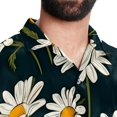 thumbnail image 5 of Daisy Men's Short Sleeve Printed Poplin Beach Shirts with Spread Collar - Casual Button Down Summer Tops for Unisex, 5 of 6