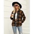 thumbnail image 3 of Zeagoo Womens Fleece Jacket Fuzzy Stand Collar Western Aztec Snap Button Down Jacket Outerwear with Pockets, 3 of 5