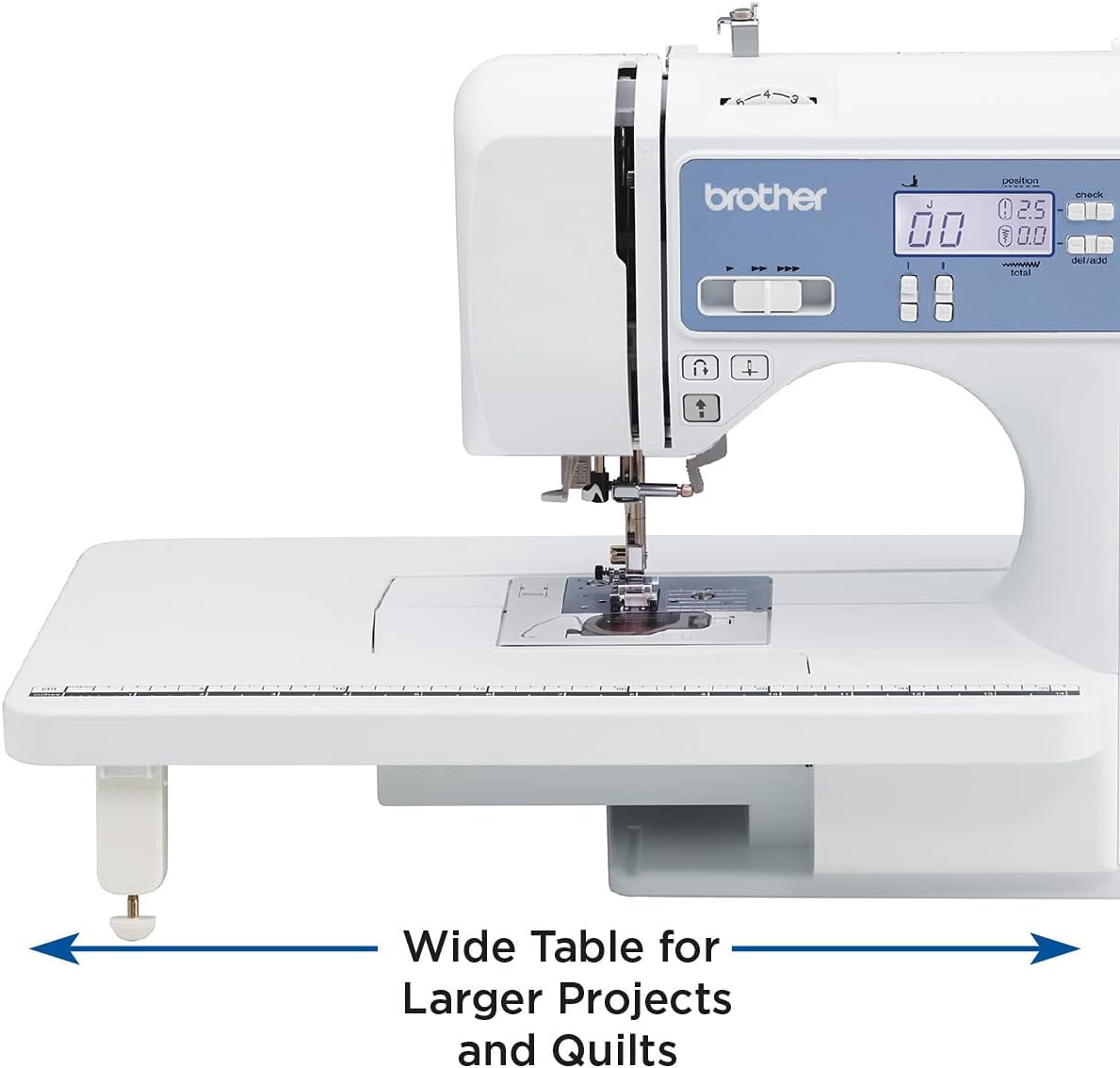 Brother XR9550 Computerized Sewing and Quilting Machine, 165 Built-In Stitches, Wide Table, Hardcase for Carrying and Storage, Premium Sewing Thread 6-Pack and 5-Piece Sewing Machine Needles