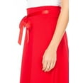 thumbnail image 5 of Women's Solid Vintage High Waist A-Line Midi Skirt with Bow Tie Belt, 5 of 6
