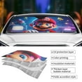thumbnail image 3 of Super Mario Car Windshield Sun Shades, Front Windshield Sun Shade For Car Truck Suv, Foldable Sun Visor, Hardened Reflector Shield Cover, Keeps Your Vehicle Cool, 3 of 9