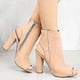 thumbnail image 1 of Faux Suede Leather Ankle Boots For Women Casual Peep Toe Peep Toe High Zipper Heels Fashion Square Rubber Black Shoes, 1 of 5