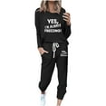 thumbnail image 2 of Fanxing Plus Size Fall Outfits for Women Sweat Suits for Womens Two Piece Sets Tracksuit Lounge Sets for Women Long Pants Athleisure Set Men, 2 of 5