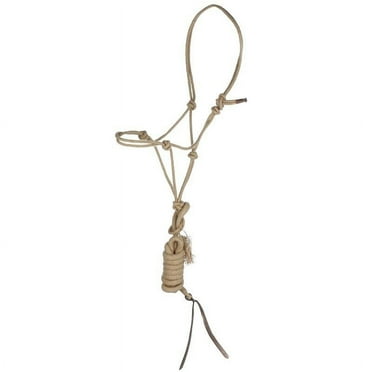 Mustang Side Pull Rope Halter with Braided Nose Bl - Walmart.com