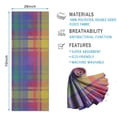thumbnail image 2 of Multi Color Plaid Checkered Pattern Hot Yoga Mat Towel Non Slip for Hot Yoga - Quick-Drying Yoga Mat Cover with 4 Corner Pockets with Travel Bag - Hot Yoga Towel Non Slip 70"x26", 2 of 6