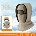 thumbnail image 3 of 1Pc Balaclava Face Mask for Men & Women,Balaclava Ski Mask Warm Full Face Mask,Fleece Winter Thermal Face Cover for Cold Weather Skiing Snowboarding Motorcycling Ice Fishing Outdoor Work,Khaki,14x16", 3 of 6