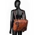 thumbnail image 4 of 2 Piezas de Hombro Cruzado Menajeros de material cuero Artificial Gótico Punk para Ordenador Portátil BLESIY Bolsos Steampunk para mujer, 4 of 8