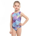 thumbnail image 2 of Conairie Girl Swimsuit One Piece Cute Graphics Print Bathing Suit with Sun Protection Ruffles Swimwear Purple, 2 of 8