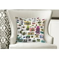 thumbnail image 4 of Ambesonne Colorful Throw Pillow Cover 2 Pack, Vintage Old Cameras, 24", Multicolor, 4 of 6