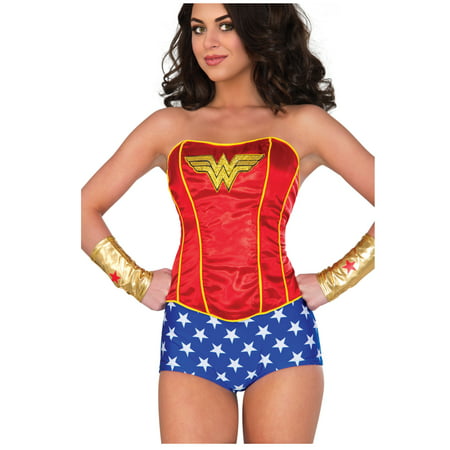 Adult Women's Classic Wonder Woman Sequin Corset Costume Accessory