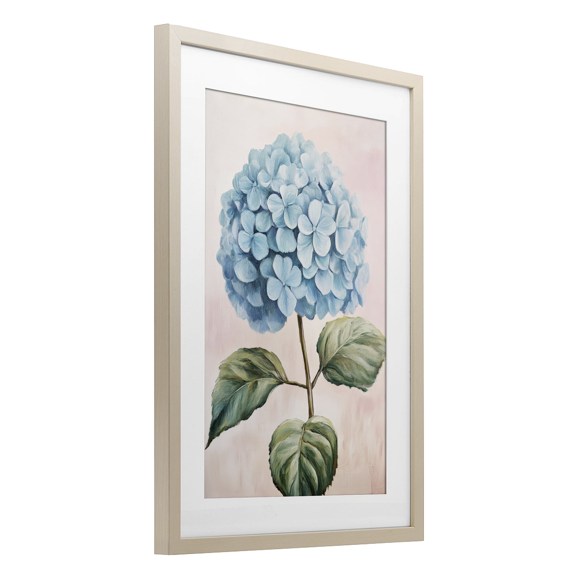 Stupell Industries Delicate Baby Blue Hydrangea Birch Framed Print Under Glass, design by Petal Prints Design