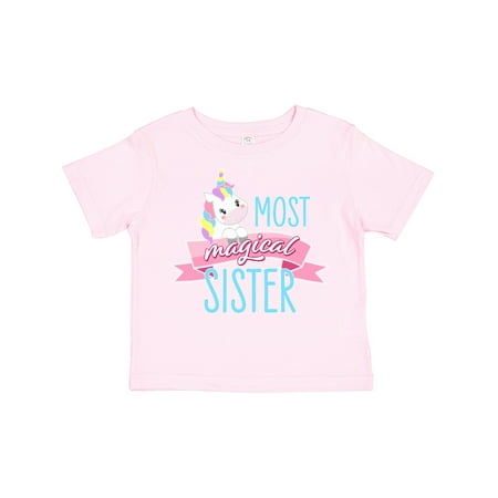 

Inktastic Most Magical Sister- Cute Unicorn Gift Toddler Toddler Girl T-Shirt
