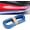 Carbon fiber blue, variant on Car Front Bumper Protector Self-Adhesive Auto Splitter Body Spoiler Skirt Rubber Bumper Lip Trim Spoiler 2.5M/8.2ft(Blue)