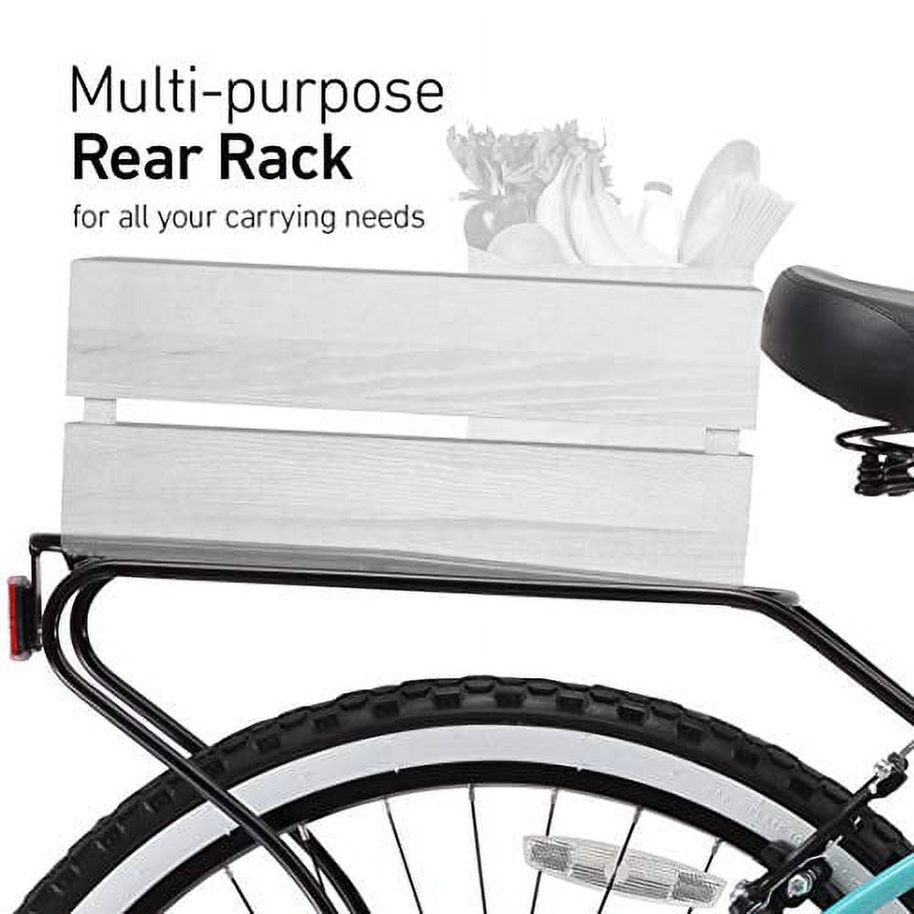 sixthreezero Around the Block Women's 26" 21-Speed Beach Cruiser Bicycle with Rear Rack