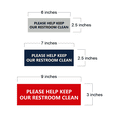 thumbnail image 2 of Basic Please Help Keep Our Restroom Clean Sign (Walnut) - Large, 2 of 5