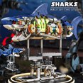 thumbnail image 2 of Shark Building Set  Shark Sea Life Building Blocks Set with Display Stand and Lights  Block Gift for Kids and Adults 687pcs, 2 of 6