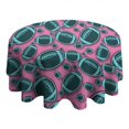 thumbnail image 4 of Football Pattern Round Tablecloth 60"x60",Wrinkle Wipeable Table Cloth for Kitchen Dining Room Picnic Patio Party, 4 of 6
