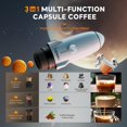 thumbnail image 4 of 3 in 1 Portable Espresso Machine On the Go, Self-Heating Electric Espresso Maker, 19 Bar Mini Coffee Maker For Travel Camping and Hiking With Ground Coffee & NES PRESSO/DolceGusto Pod, Space Grey, 4 of 5