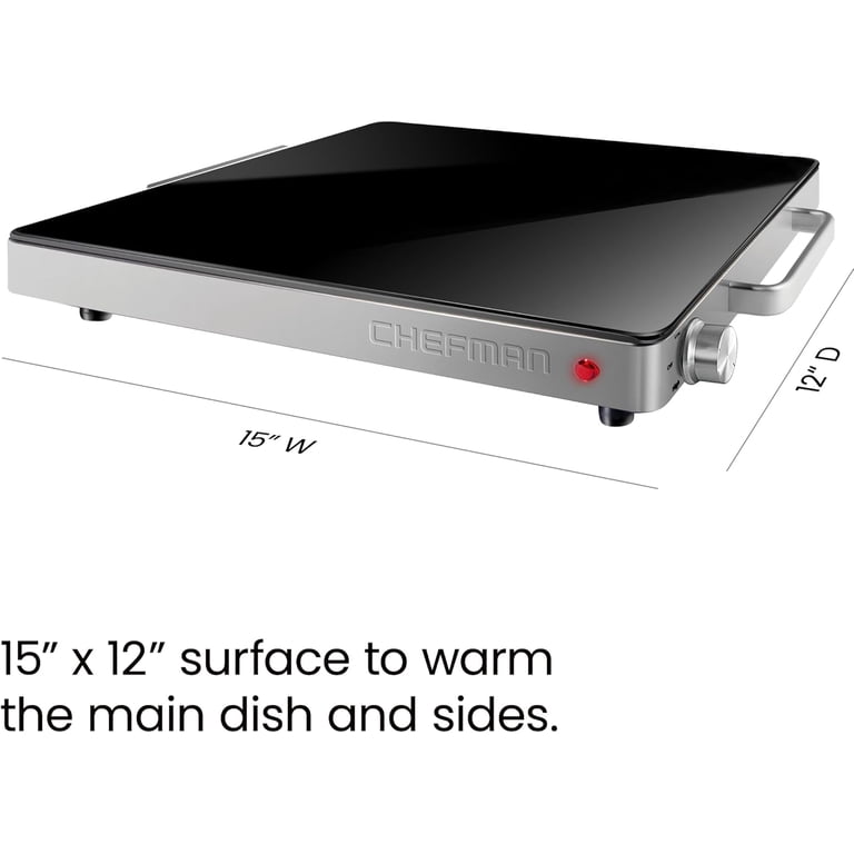 Chefman Compact Glass Top Electric Warming Tray photo 6