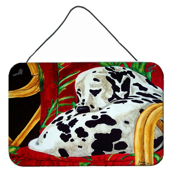Carolines Treasures AMB1118DS812 Sunday Nap Dalmatian Wall or Door Hanging Prints  8x12 multicolor