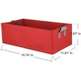 thumbnail image 3 of ERDOUY 5 Pack Large Fabric Raised Garden Bed,Square Garden Flower Grow Bag Vegetable Planting Bag Planter Pot for Plants,Flowers,Vegetables (Red), 3 of 4