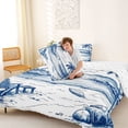 thumbnail image 4 of jejeloiu Coastal Sketch Beach Full Size Comforter Sets,Palm Chair Seascape Bedding Comforter Set For Boys,Blue White,Reversible,3 Pieces,1 Comforter and 2 Pillowcases, 4 of 7