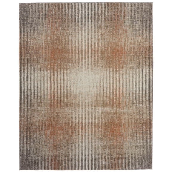 Feizy Eden Modern Abstract, Ivory/Taupe/Pink, 1' 8" x 2' 10" Accent Rug, Easy Care Stain Resistant Fade Resistant, Area Rug for Living Room and Bedroom