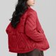 thumbnail image 3 of Parkas de manga larga para mujer, color liso, manga larga, cuello holgado grueso, ropa corta de invierno, parkas de manga larga, parte superior de poliéster para mujer, 3 of 3