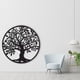 thumbnail image 2 of Decoración de pared de árbol de la vida de metal, arte de silueta para regalo de interior, regalo al aire libre, decoración del hogar y jardín (negro, 30x30cm), 2 of 3