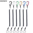 thumbnail image 2 of Tackle Flexible Security Retractable Climbing Steel Wire Outdoor Elastic Anti-lost Lanyards Spring Rope Fishing String Carabiner gold, 2 of 6