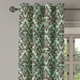 thumbnail image 2 of Ambesonne Mint and Brown Grommet Curtain, Curly Damask Forms, 50" x 120", Dark Brown Mint Green, 2 of 6
