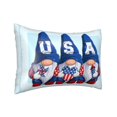 thumbnail image 2 of Bingfone Cute Gnomes in USA Print Satin Pillowcase for Hair - Standard Size with Zipper Silky & Soft Pillow Covers,20x30 inches, 2 of 8