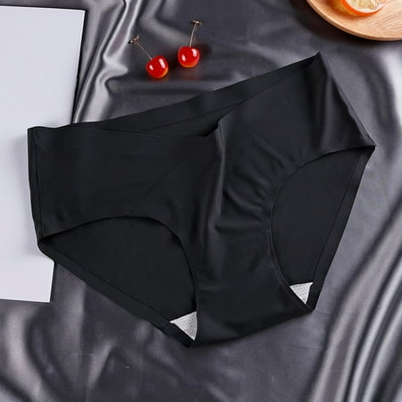 Outfmvch Cheeky Panties Womens Underwear No Show Underwear for Women Womens Underwear Cotton Bikini Lace Soft Panty Ladies Stretch Full Briefs Panties for Women(clearance) Black M