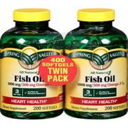 Spring Valley Fish Oil, 1000mg, 400 Count (2x200ct)