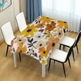 thumbnail image 4 of Yayeee Tablecloths 54" x 54" Rectangle Wrinkle Resistant Party Table Cover, Yellow Flowers, 4 of 8