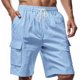 thumbnail image 5 of pstuiky Pantalones cortos de entrenamiento para hombre, Pantalones cortos cargo de verano para hombre con cordón en la cintura, bolsillos grandes, pantalones deportivos informales, 5 of 9