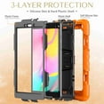 thumbnail image 5 of Dteck Galaxy Tab A 8.0 2019 Case T290 T295, Rugged Heavy Duty Shockproof Kickstand Protective Cover for Galaxy Tab A 8.0 Inch 2019 Without S Pen Model SM-T290 (Wi-Fi) SM-T295 (LTE), Orange, 5 of 9