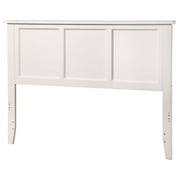 Leo & Lacey Traditional Wood Full Panel Headboard in White