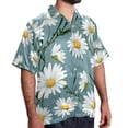 thumbnail image 2 of Daisy Men's Short Sleeve Casual Printed Button Down Beach Shirts Hawaiian Style Unisex Summer Shirt, 2 of 6