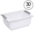 thumbnail image 2 of Sterilite Panier de Rangement Empilable de Taille Moyenne pour la Maison, Blanc (30 Pack), 2 of 5
