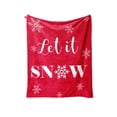 thumbnail image 2 of Ganfancp Christmas Flannel Snowflake Blanket Thickened Printed Blanket Double Sided Plush Nap Blanket Shawl Holiday Gift Blanket Rebajas Flash Deals 1X Manta, 2 of 6
