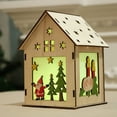 thumbnail image 3 of Linda mini cabaña luminosa casa árbol de Navidad adornos colgantes decoración (anciano grande), 3 of 9