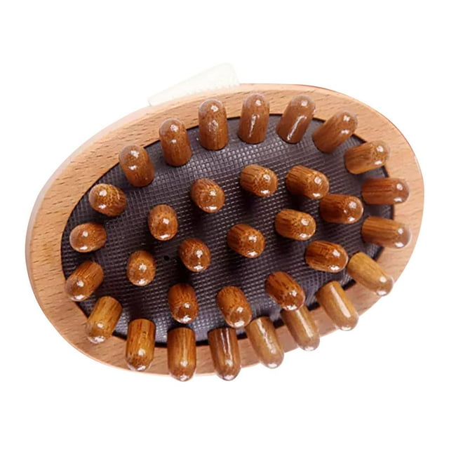 Masajeador de madera, cepillo corporal portátil de mano, masajeador corporal total, masajeador manual 11x75 cm