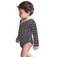 thumbnail image 3 of Xecao Mardi Gras Carnival3 Print Baby unisex-baby Cotton Long-sleeve Bodysuits-6 Months, 3 of 6