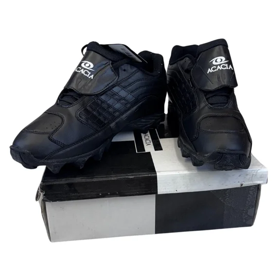 Acacia Sports Size 10 Men's Multi-Purpose Athletic Traction Cleats, Black