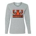 thumbnail image 2 of Wild Bobby Cincinnati Football Joe Sheisty Sports Women Graphic Long Sleeve Tee, Heather Grey, Large, 2 of 5