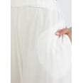 thumbnail image 5 of Wide Leg Elastic Waist Viscose Pants Ecru, 5 of 5