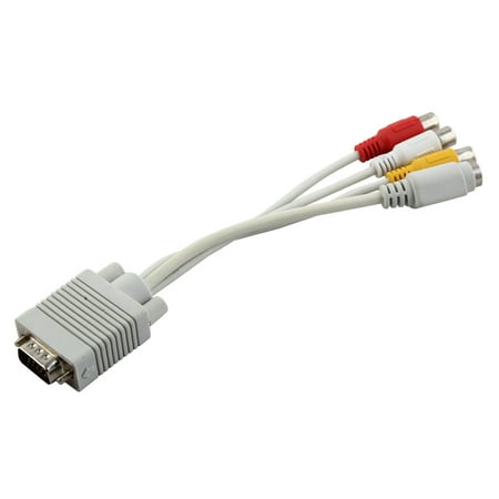Unique Bargains PC VGA to S-Video 3 RCA TV AV Out Converter Adapter Cable
